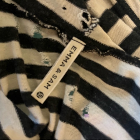 LF Emma & Sam striped distressed hoodie - Picture 3 of 3